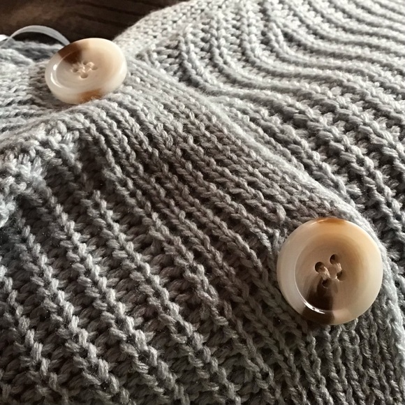 Stitch And Knot Boutique Brand V-Neck Button Front Blue Cardigan Sweater Size XL - Picture 7 of 10